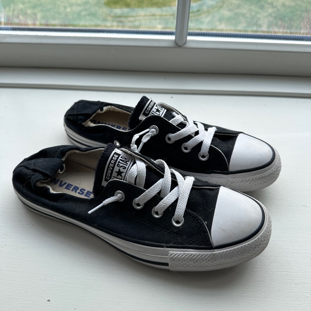 Women’s Size 9 Black Converse Slip-On Sneakers